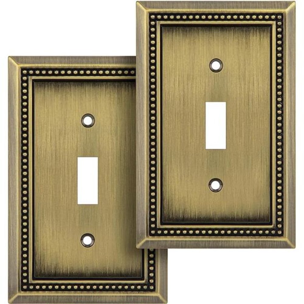 Sunken Pearls Decorative Wall Plate Switch Plate Outlet Cover(Single Toggle,2PK)